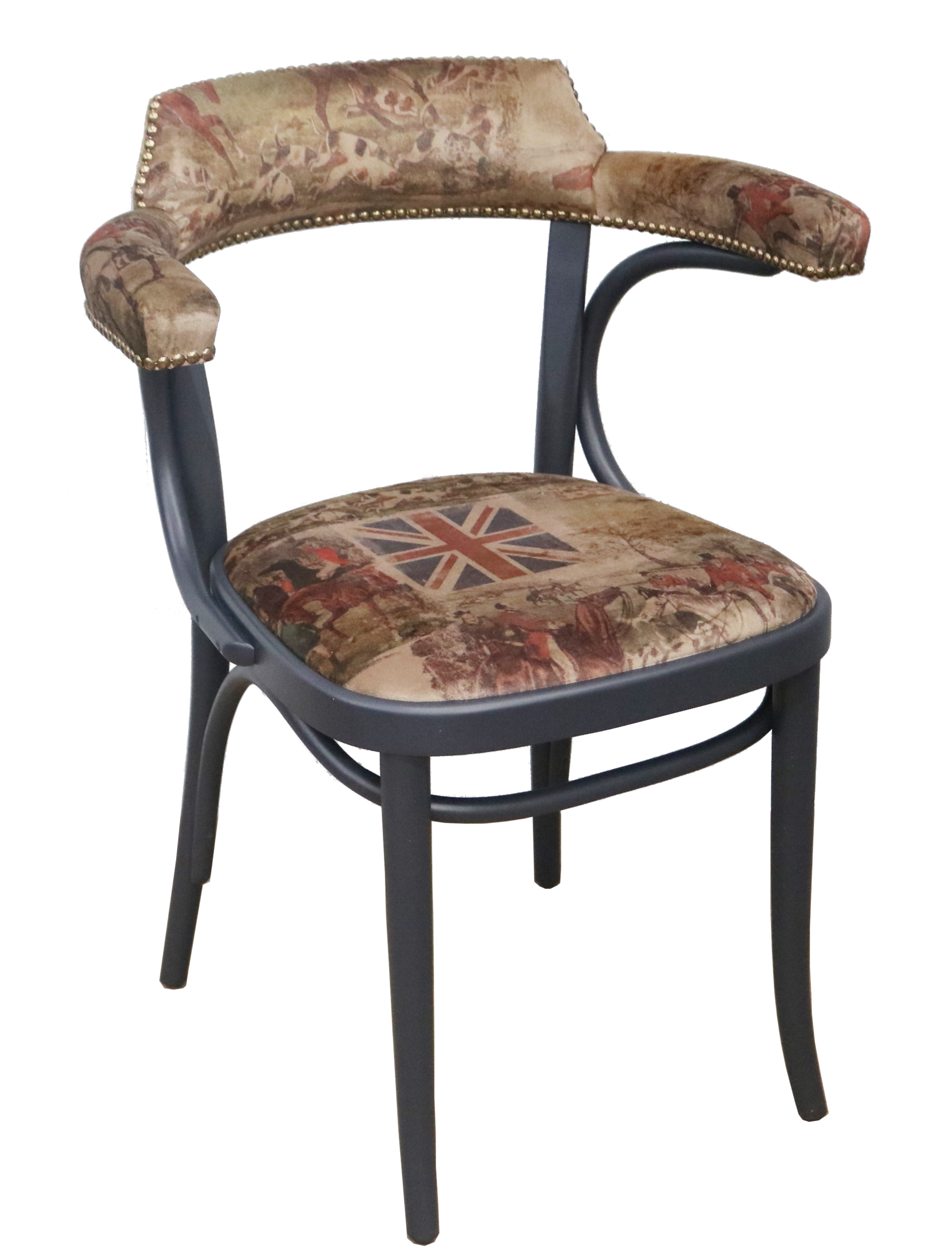 Bentwood Stool Upholstered Back