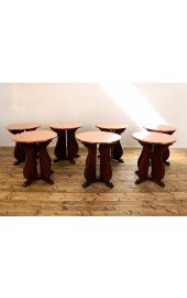 Set of Seven Copper Topped Pub Tables 1 Medium